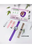 G10 Mini Kadın Akıllı Saat 3 Kordonlu  Watch 10 Bluetooth Bağlantılı AMOLED Ekran - 1