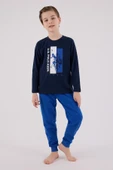 U.S. Polo Assn. Erkek Çocuk Uzun Kol Pijama Takım Lacivert thumbnail 3
