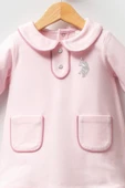 U.S. Polo Assn. Kız Bebek Pike Elbise Pembe thumbnail 3