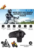 Bt35 Motorcu Kulaklık Intercom Motor Kurye Kask Kulaklık Bluetooth Motosiklet Kulaklık Bluetooth - 1