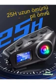 Q58 Max Dijital Ekranlı Kablosuz Motosiklet Kaskı İnterkom Çift Sürücü İletişimi 500m Stereo Mp3/FM - 4