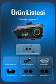 Su Geçirmez Y10 Motosiklet Kask Bluetooth 5.3 300m Intercom 2.000mah - 6