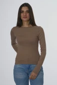 Abbra Kadın Kayık Yaka Uzun Kollu Top - 3