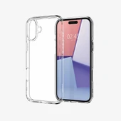 Spigen iPhone 16 Plus ile Uyumlu Kılıf Crystal Hybrid Crystal Clear - 4