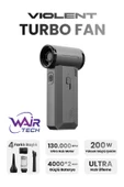Violent Turbo Jet Fan 130000rpm Ultra Güçlü Motor Güçlü Vakum 4000mAh Bataryalı Üflemeli F72 thumbnail 1