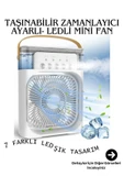 Buzlu Vantilatör Mini Fan 5 Spreyli Su Püskürtmeli 600 ML Buhar Makinesi Nemlendirici Taşınabilir - 1