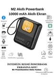 10000 Mah Akıllı Ekranlı Duvar Kağıdı Ekleme Telefon Bağlantılı Müzik Dinlemeli Powerbank-Siyah - 1