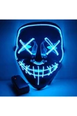 Hallowen Led Işıklı Neon Parti Maske 3 Modlu Parti Eğlence Maskesi Yılbaşı - 1