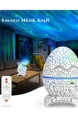 Dinozor Yumurtası Gece Masa Lambası Bluetooth Hoparlör Led Lamba Galaxy Projektör Led Işık - 4