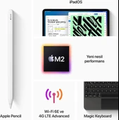iPad Pro 6. Nesil Wi-Fi + Cellular 256 GB 12.9" MP203TU/A Uzay Grisi Tablet Outlet (Açıklamayı Okuyunuz) - 4
