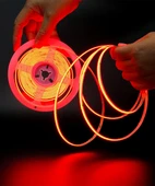 12V COB Şerit Led Kırmızı Işık  - Metrede 360 Led - 5 Metre - 3