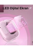 Ultrapods Max Kablosuz Bluetooth Kulaklık Powerbank Özellikli Dijital Ekranlı Enc Modu - Pembe thumbnail 3