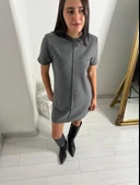 Abbra Kadın Yumuşak Mini Elbise - 6