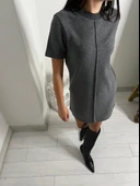 Abbra Kadın Yumuşak Mini Elbise - 4