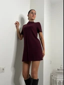 Abbra Kadın Yumuşak Mini Elbise - 8