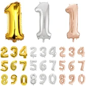 1 Adet 34 İnç 76 Cm Folyo Balon Helyum Balon Yaş Balonu Rakam Balon - 1