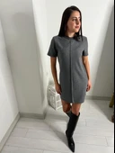 Abbra Kadın Yumuşak Mini Elbise - 2