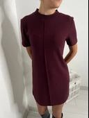 Abbra Kadın Yumuşak Mini Elbise - 11