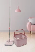 Flora Kare Spin Mop Set, Temiz ve Kirli Suyu Ayıran Mikrofiber Döner Temizlik Seti 1+1 Mop thumbnail 10