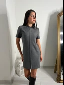 Abbra Kadın Yumuşak Mini Elbise - 3