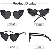 Siyah Renk Kalp Şekilli Parti Gözlüğü 15x5 Cm - 3