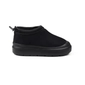 Kadın Siyah Süet İçi Kürklü Bot - Kalın Tabanlı, Rahat, Kaymaz, Günlük ve Kışlık - 4