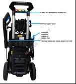 Hsgl Araç Yıkama 225 Bar İndiksiyon Motor 3200 Watt Profesyonel Yüksek Basınçlı rapco Yıkama Makinesi - 3