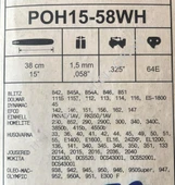 Hsgl Motorlu Testere  3/25 32 Diş Kılavuz Pala Dolmar echo husq olemac jonsered mokito marka Modeller Uyumlu thumbnail 3