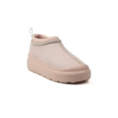 Kadın Krem Süet İçi Kürklü Bot - Kalın Tabanlı, Rahat, Kaymaz, Günlük ve Kışlık thumbnail 3