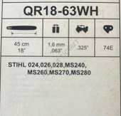 Hsgl Motorlu Testere Stıhl Uyumlu 3/25 37 diş Pala Kılavuz Set Stıhl 024 026 028 ms240 260 270 280 Modellere uyumlu thumbnail 5