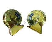 Hsgl Motorsiklet kornası Salyangoz Korna Çift Takım Parlak Gold 12V 115dB thumbnail 1