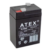 Atex 6 Volt 4 AH Işıldak Aküsü (70*48*101 Mm) - 1