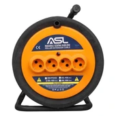 ASL ASL-1020 20 Metre 4 Priz Girişli Makaralı Uzatma Kablosu 3000W 3X1.5Mm - 2