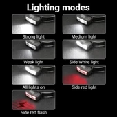 Hs-43 Sensörlü Şarjlı Type-c Çok Amaçlı Kırmızı Işıklı Kafa Lambası - 2