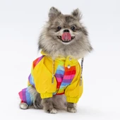 Pawstar Peru Polarlı Su Geçirmez Küçük Irk Köpek Yağmurluk Tulum - 4
