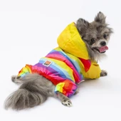 Pawstar Peru Polarlı Su Geçirmez Küçük Irk Köpek Yağmurluk Tulum - 5