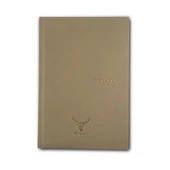 Muus Fabric Covered Beige 192 Sayfa Çizgili Sert Kapak Notebook Bej - 1