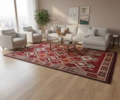 Etnik Motifli Otantik Dekoratif Kilim Desenli Halı (200cmx300cm) M4 - 1