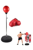 Bundeba 126-146 Cm Arası Yüksek Ayarlanabilir Boks Standı Eldivenli Punching Ball Set - 3