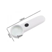 15x Çok Fonksiyonlu 2 Led Işıklı Taşınabilir El Büyüteç - 3