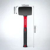 Kaucuk Tokmak 95 lik Bordür Tokmağı Fayans Fayansçı Tokmağı 1.5 Kg Çekiç Karo Döşeme Siyah Renk thumbnail 4