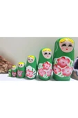 elisalife Ahşap İç  içe Geçen 6 Parçalı Eğlenceli Dekoratif Matruşka Bebek - 2
