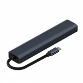 Ally BYL-2303 7 in 1 Dönüştürücü Çoğaltıcı Hub - Type-C To 1000Mbps Ethernet 4K HDMI USB 3.0 PD100W SD-TF Cards - 5