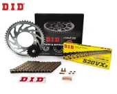 ZİNCİR DİŞLİ SETİ YAMAHA YZF R25 (250 cc)  (2015-2022) / YAMAHA / YZF R25 / 250cc / ZİNCİR: DID-520VX3 (Gold)-112 / ÖN DİŞLİ: JT (14T)  / ARKA DİŞLİ: SUNSTAR (43T) / 2015-2016-2017-2018-2019-2020-2021 - 2