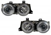 BMW 5-7 SERİSİ E32 E34 ŞEFFAF CAMLI ANGEL FAR SETİ - 1