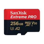 Extreme Pro 256 gb 200/140 mb/s microSDXC UHS-I A2 V30 Adaptörlü Hafıza Kartı SDSQXCD-256G-GN6MA thumbnail 1