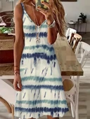 Kadın Ip Askılı V Yakalı Karışık Renkli Süprem Elbise thumbnail 3