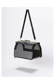 Flybag Model Perdeli Yırtılmaz Fileli Kedi ve Köpek Havayolu Taşıma Çantası - 3