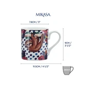 Mikasa Wild At Heart Fine China 280 ml Kupa Tembel Hayvan thumbnail 3