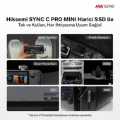 Hiksemi Sync-C Pro S450 Usb-C Mini Taşınabilir SSD 256 GB - PC/Android/Type-C Cihaz Uyumlu - 450MB Okuma / 400MB Yazma Hızı thumbnail 3